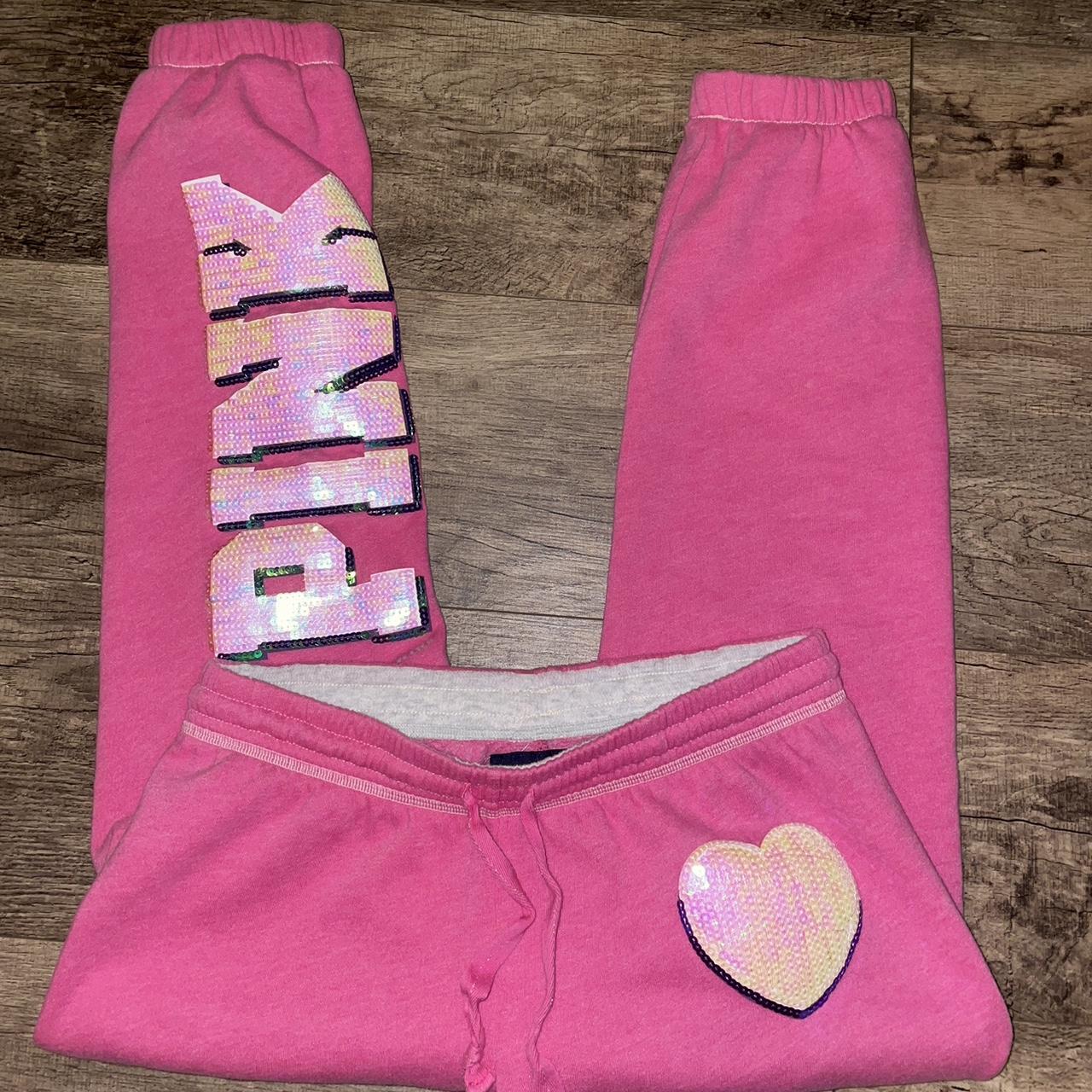 Victoria's Secret Pink vintage y2k sweatpants with - Depop