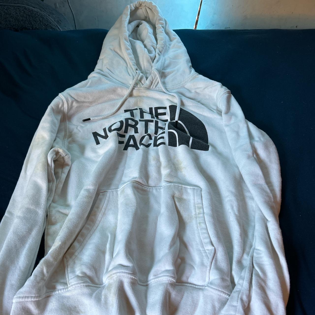 A white north face hoodie initially bought at Dicks Depop