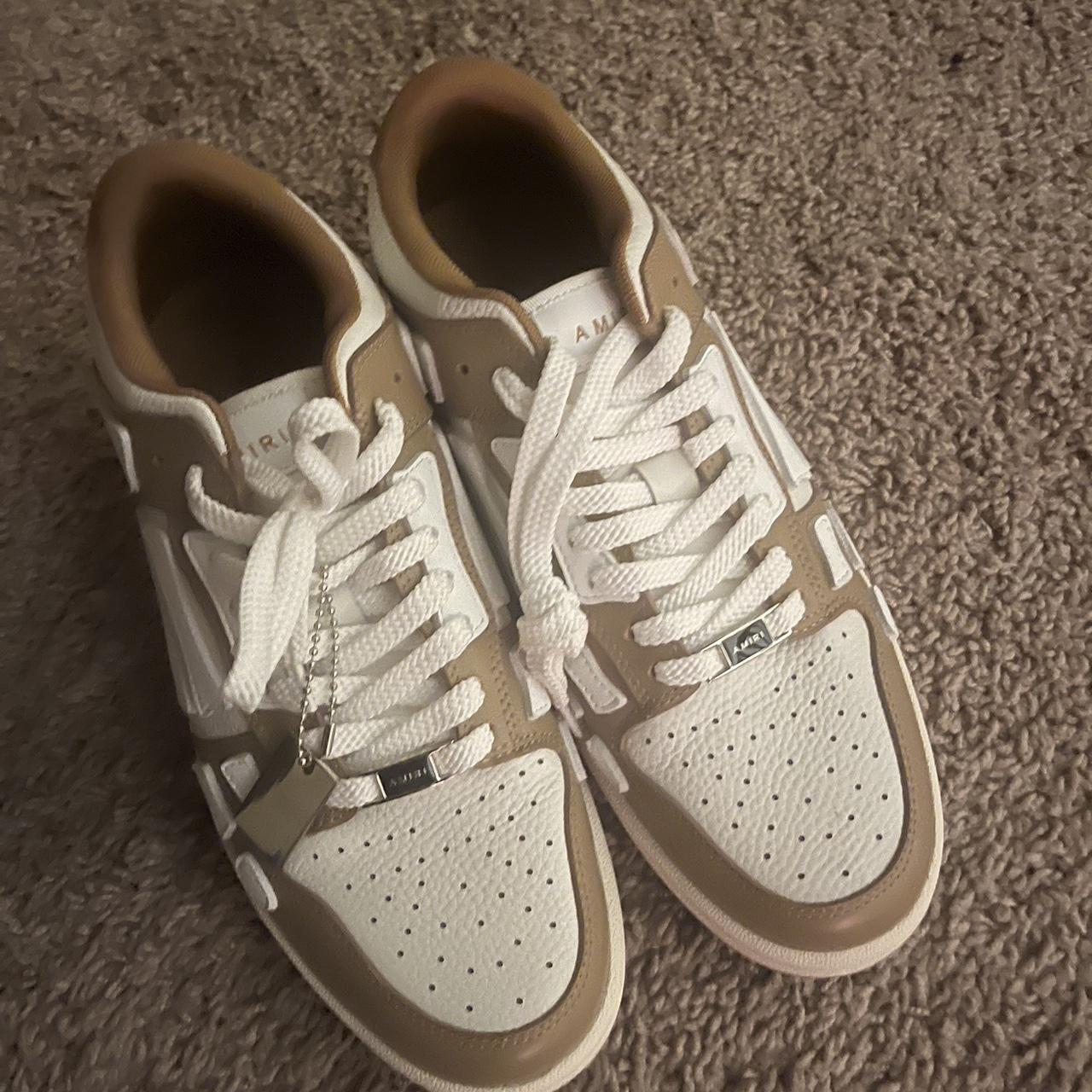 Amiri Skel Low Top White Brown. Never worn. Great... - Depop