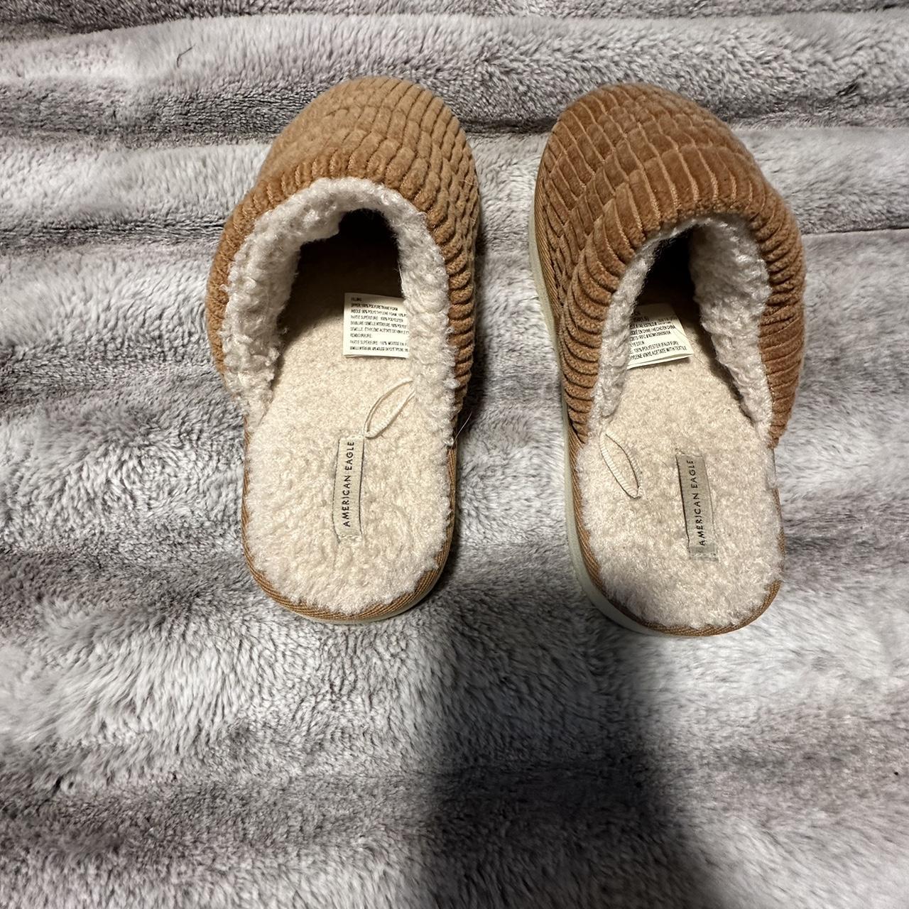 American eagle slippers Corduroy material Sherpa. Depop