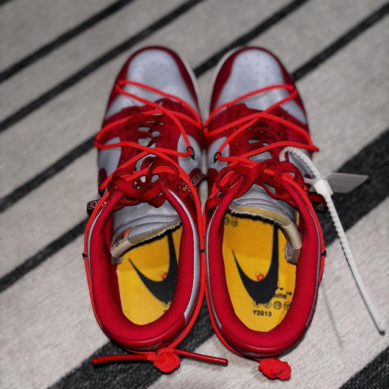 university red dunks off white