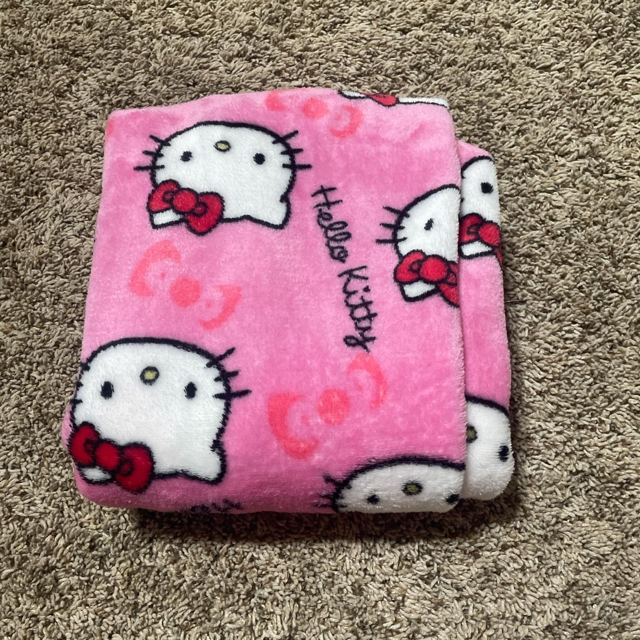Y2k fuzzy pink hello kitty pj pants y2k 00’s... Depop