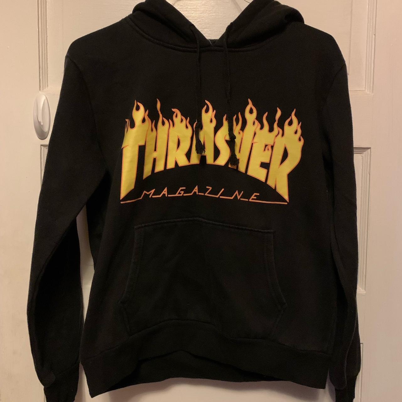 Black and best sale yellow thrasher hoodie