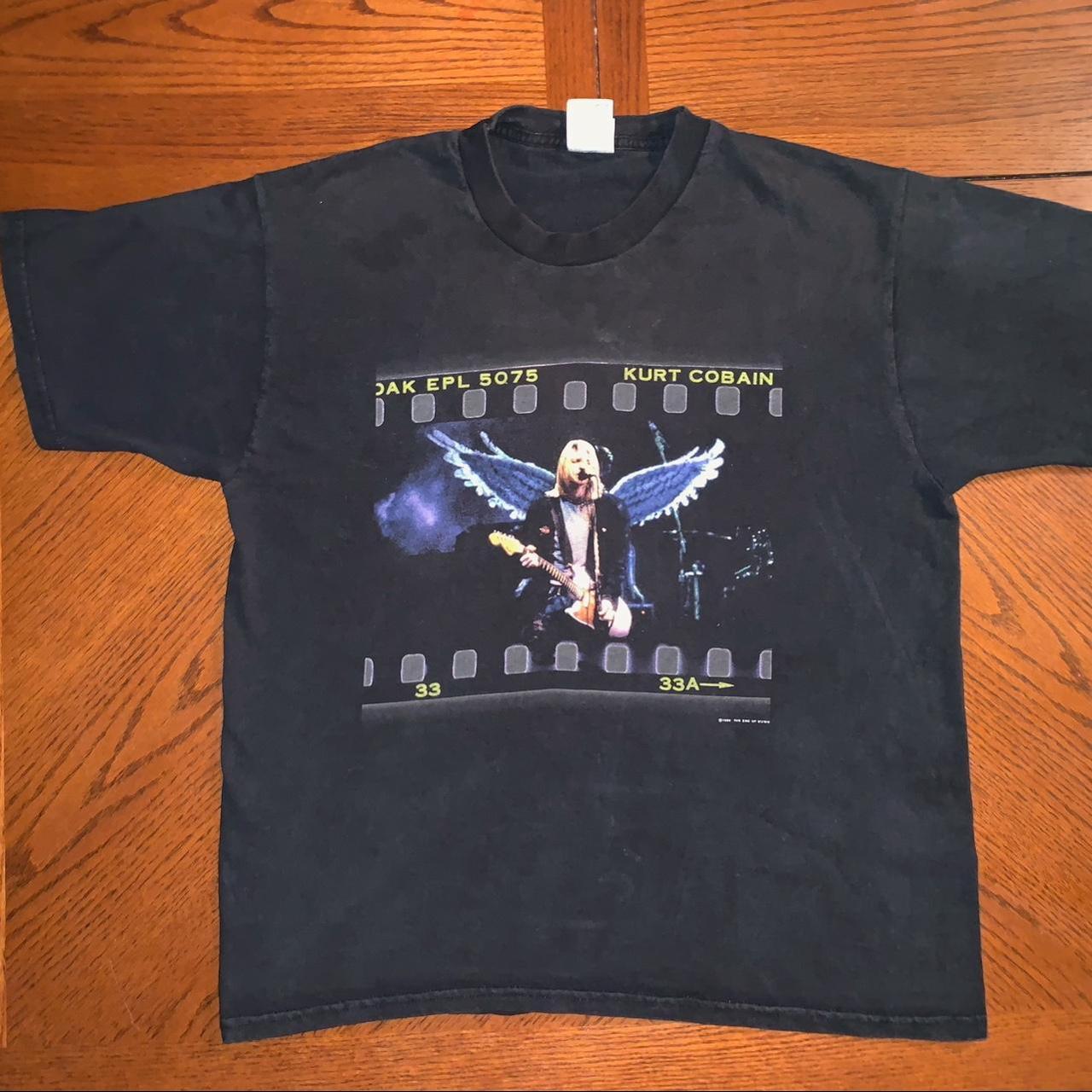 KURT COBAIN NIRVANA ANGEL VINTAGE 1999 t shirt size | Depop