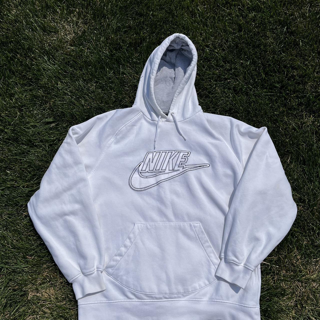 Vintage Y2K sale white Nike hoodie