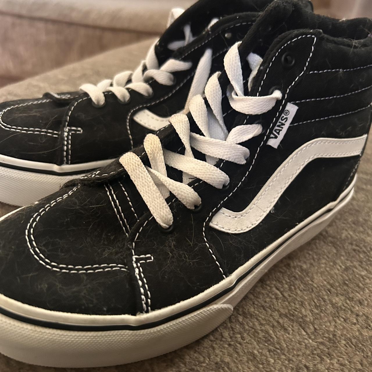 Girls black vans size 2024 2