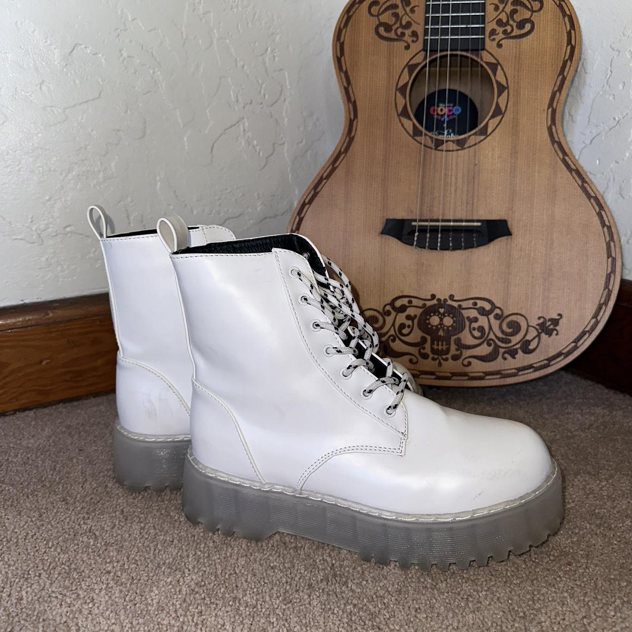 Combat Boots White Boots Size Olivia Miller White Combat Boots