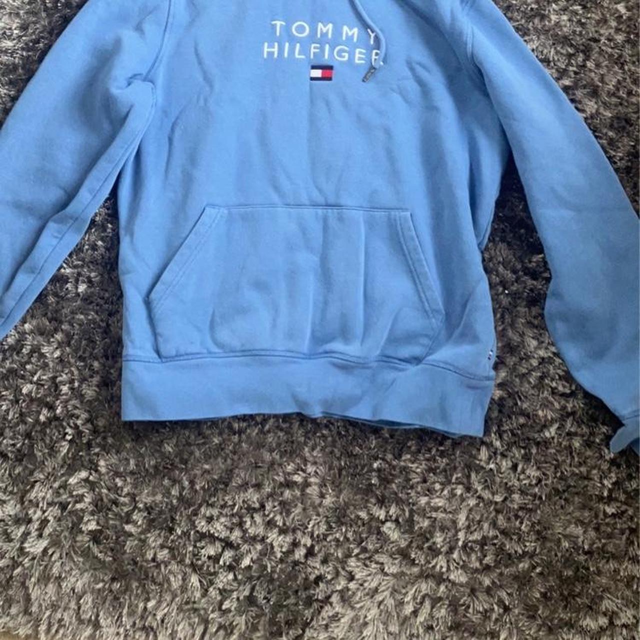 Light Blue Tommy Hilfiger Hoodie Authentic ... - Depop