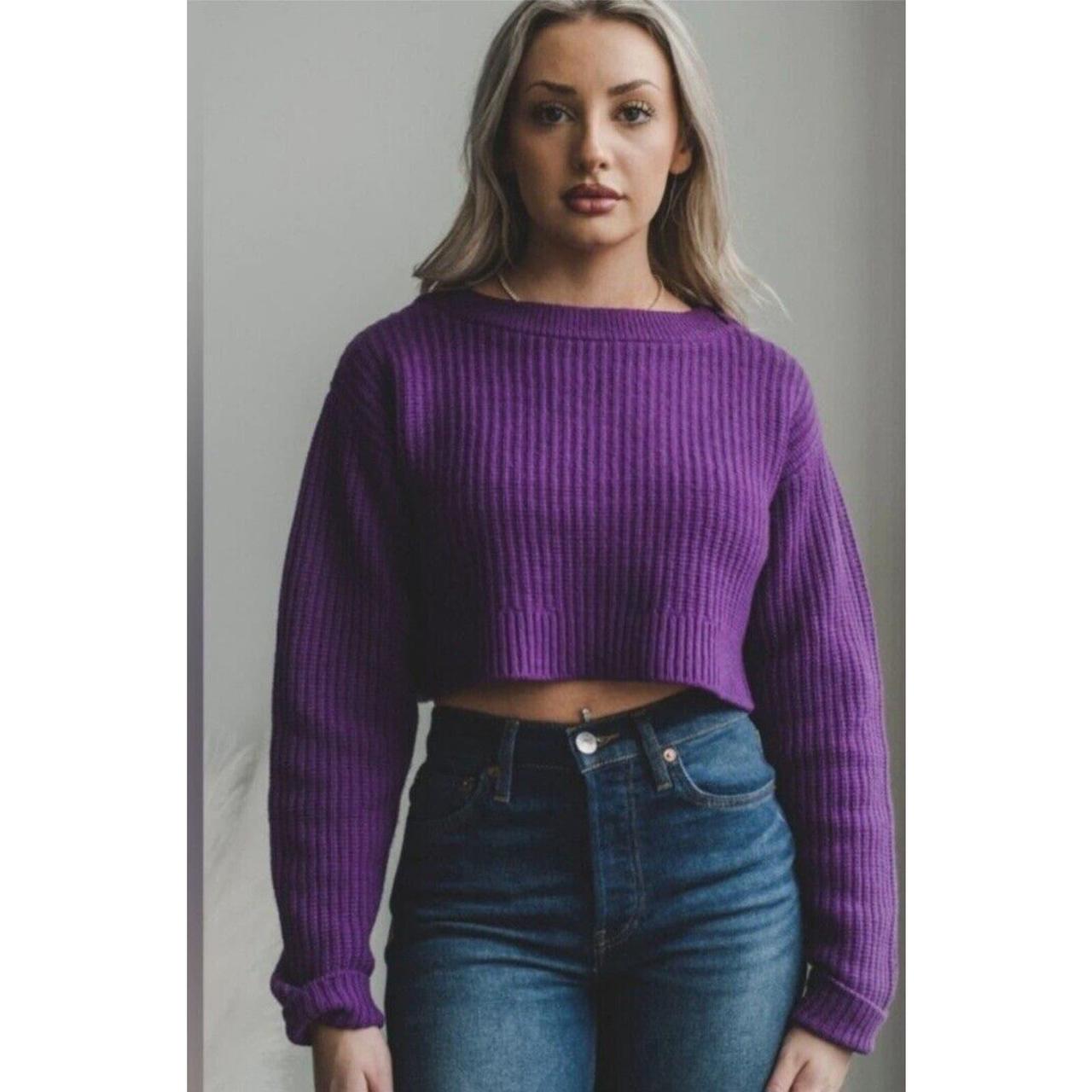 Purple discount crop jumper