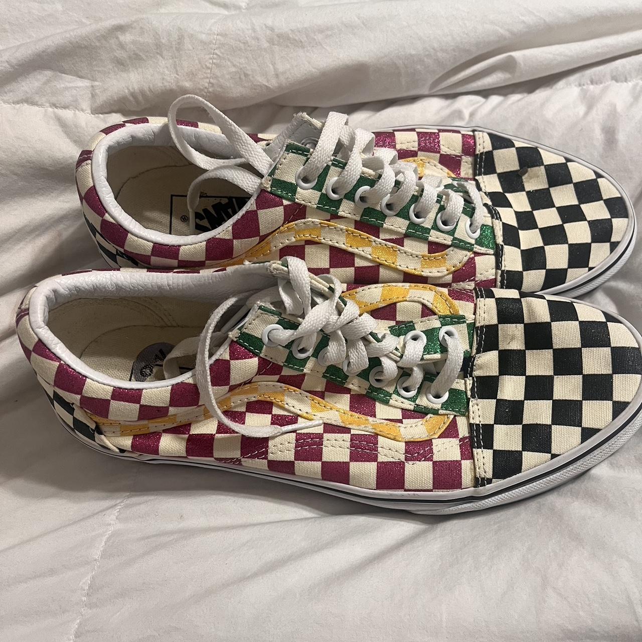 Checkered vans old skool womens best sale