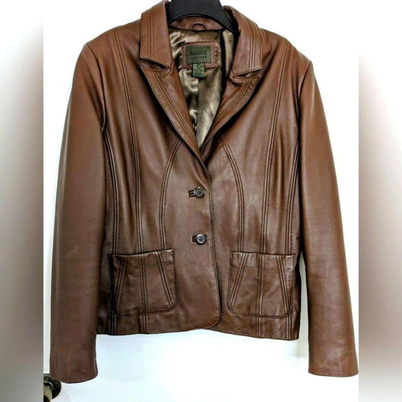 This Uniform John Paul Richard brown leather jacket. Depop