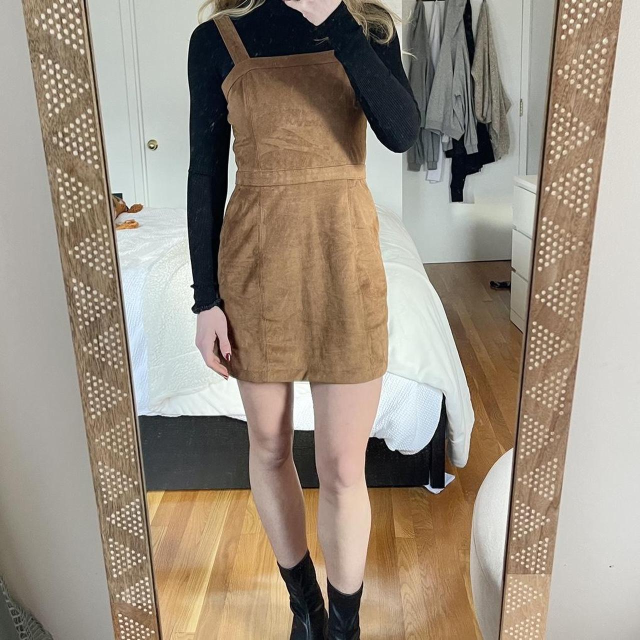 Abercrombie Suede tan mini dress no longer sold and