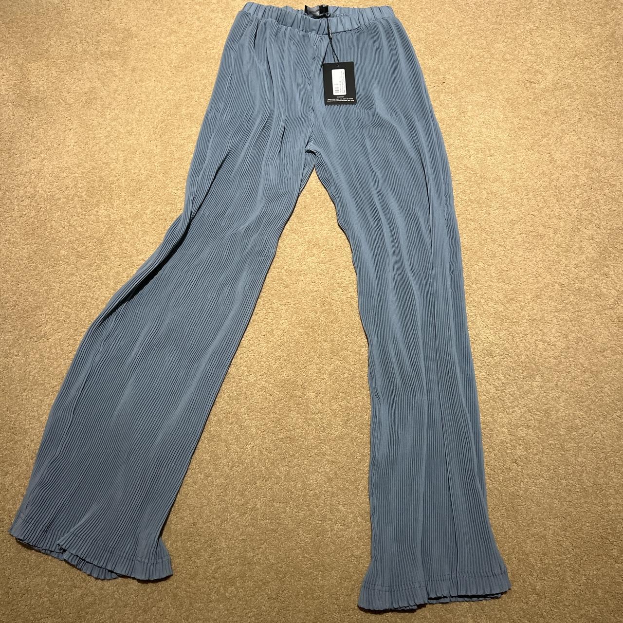 US 6, steel blue pants apart of a set from pretty... - Depop