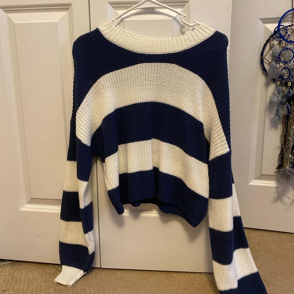 HOLLISTER Sand LONG SLEEVE STRETCH Ribbed SWEATER - Depop