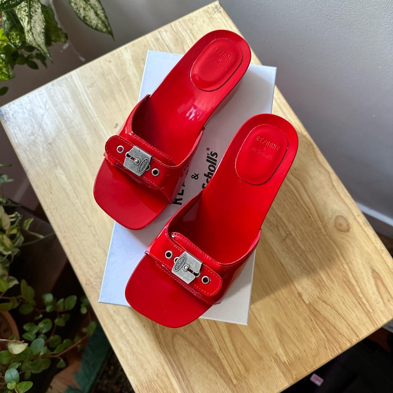 Dr scholl's red sandals cheap