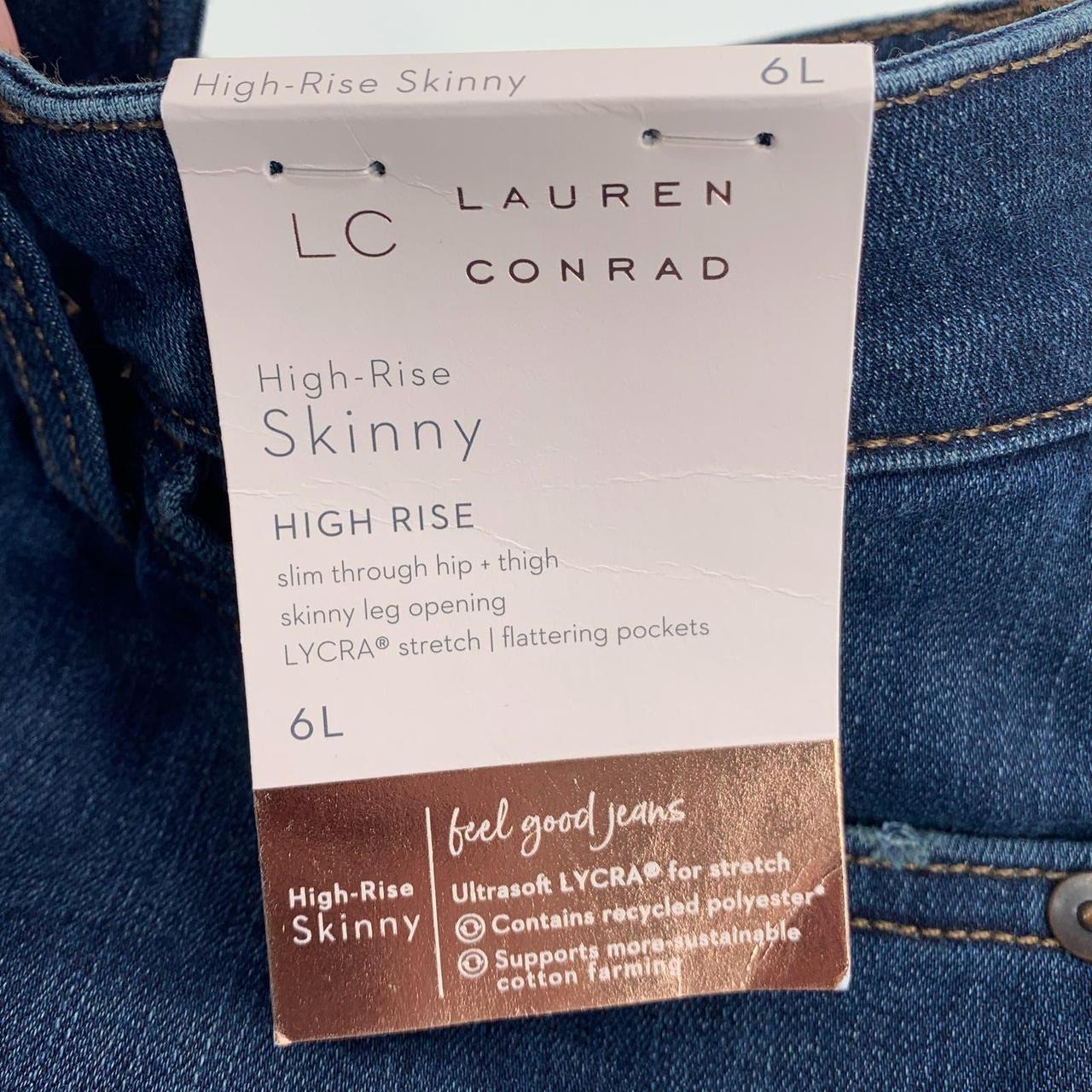 LC Lauren Conrad Jeans Womens 14 Blue Button Up Fly - Depop