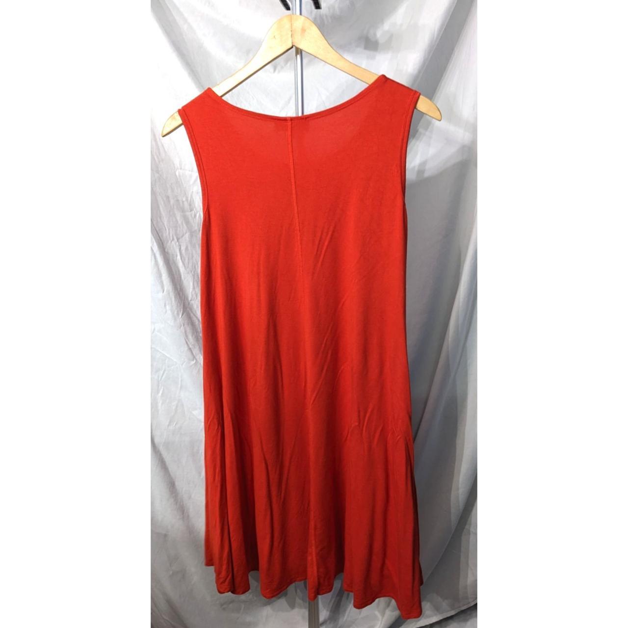 JOAN VASS Tomato Red Sleeveless Swing Tank A line. Depop