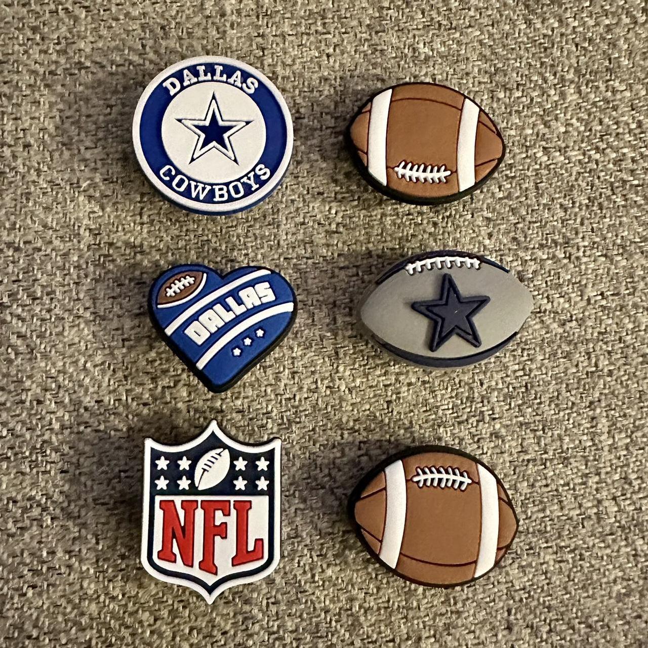 New set of 6 Dallas Cowboys bundle shoe charms crocs - Depop