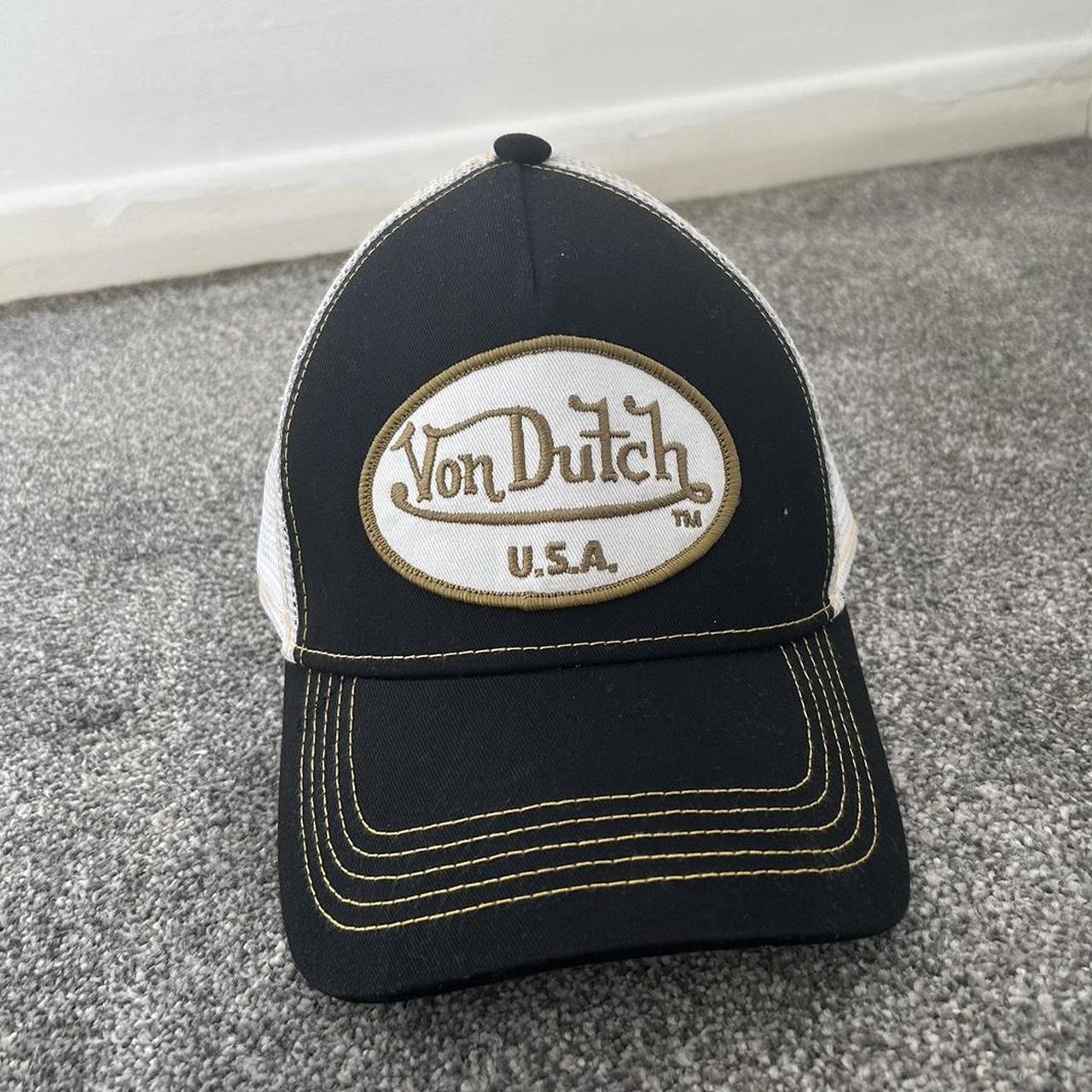 Von dutch hat Never worn out Black with gold... Depop