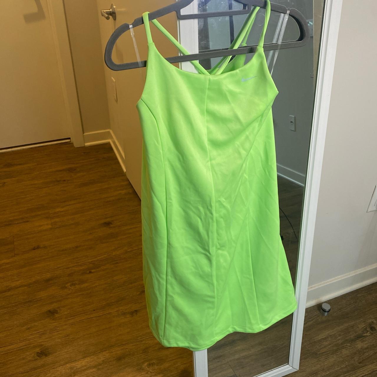 Nike Tennis dress ! Never worn Lime green ! - Depop