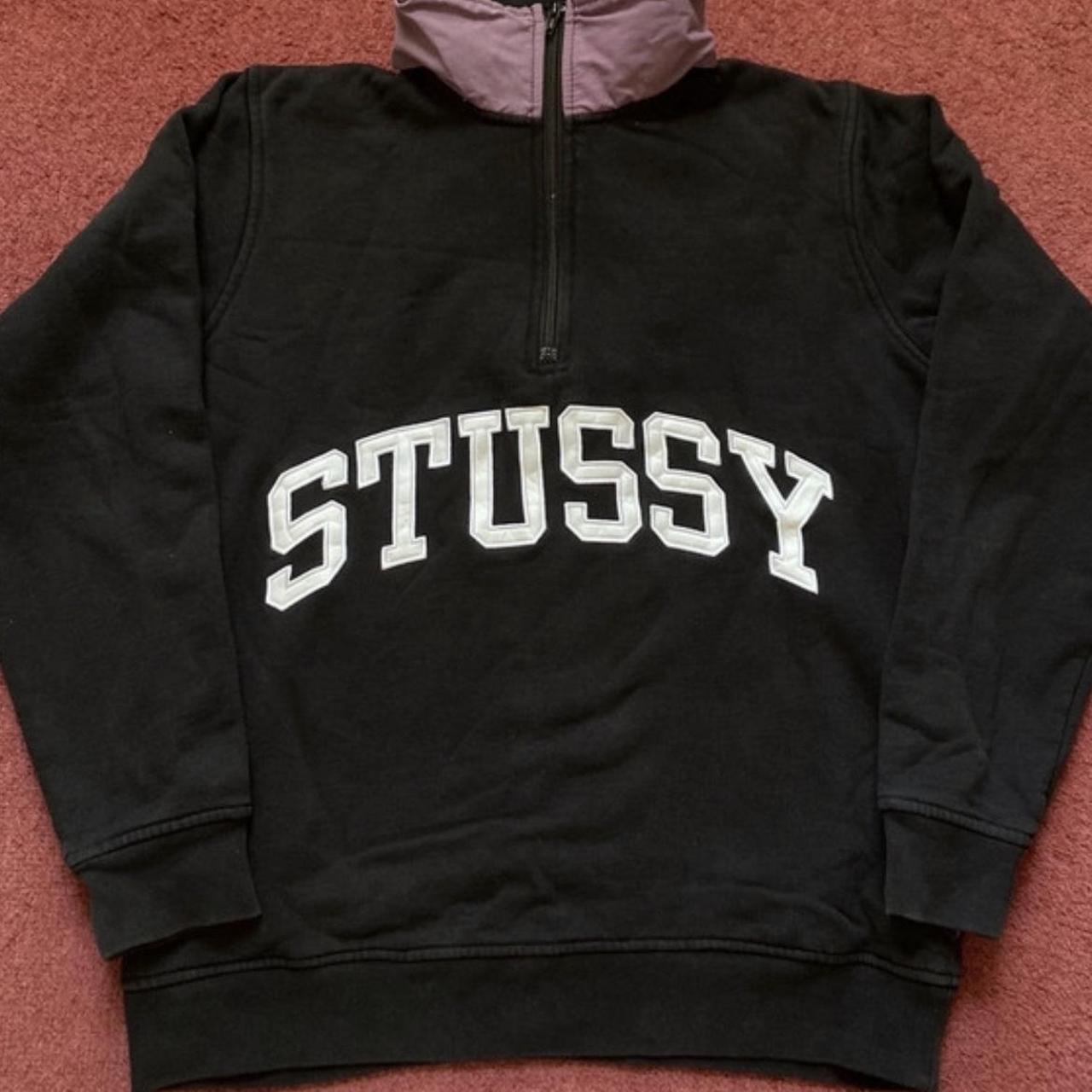 Small stussy 1/4 zip sweatshirt with