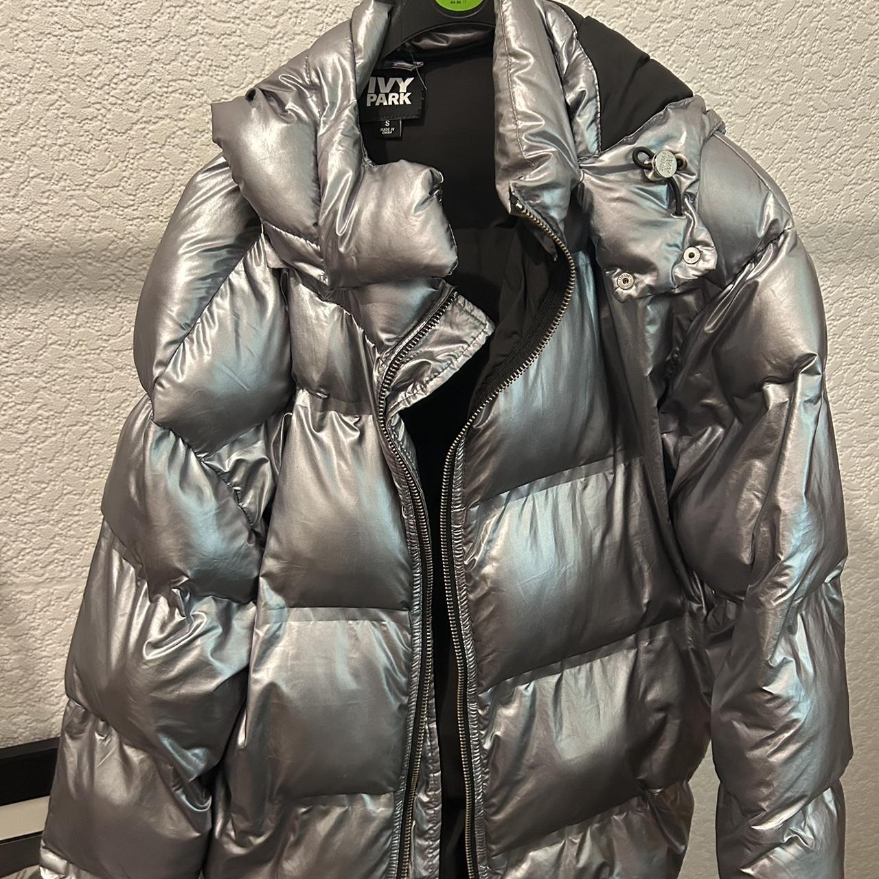 Ivy park silver puffer jacket hotsell