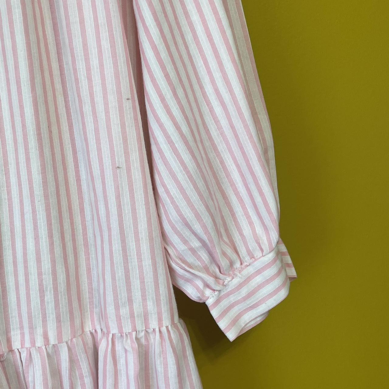 Women's Pink and White Dress Depop