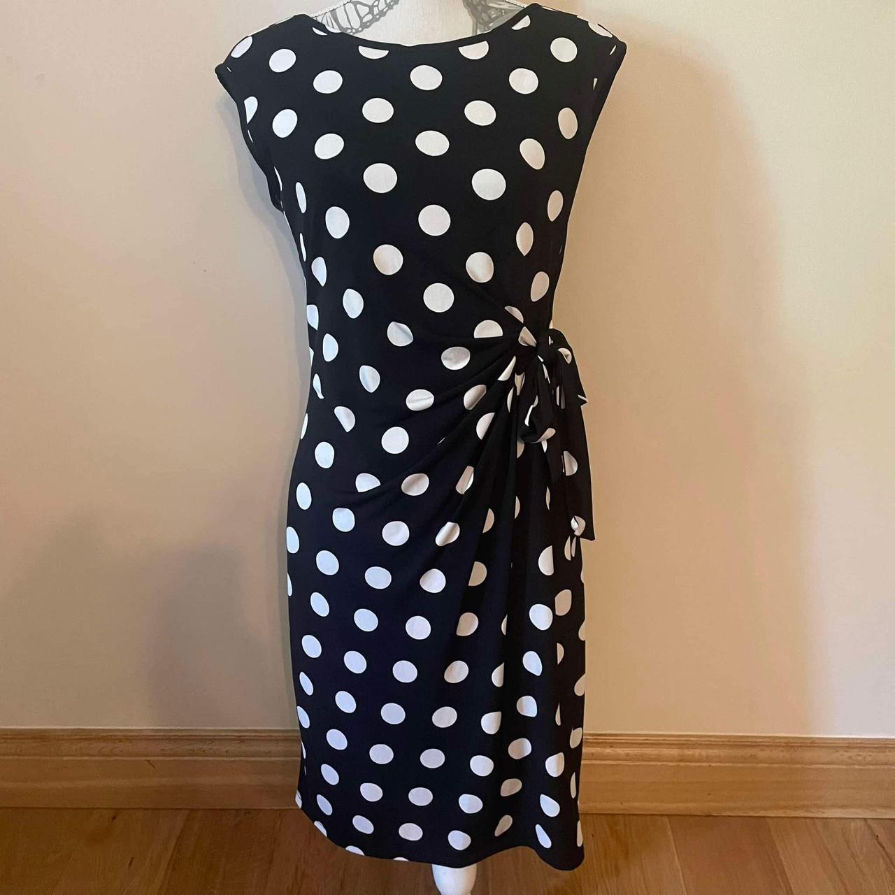 Debenhams Dress black and white polka dot