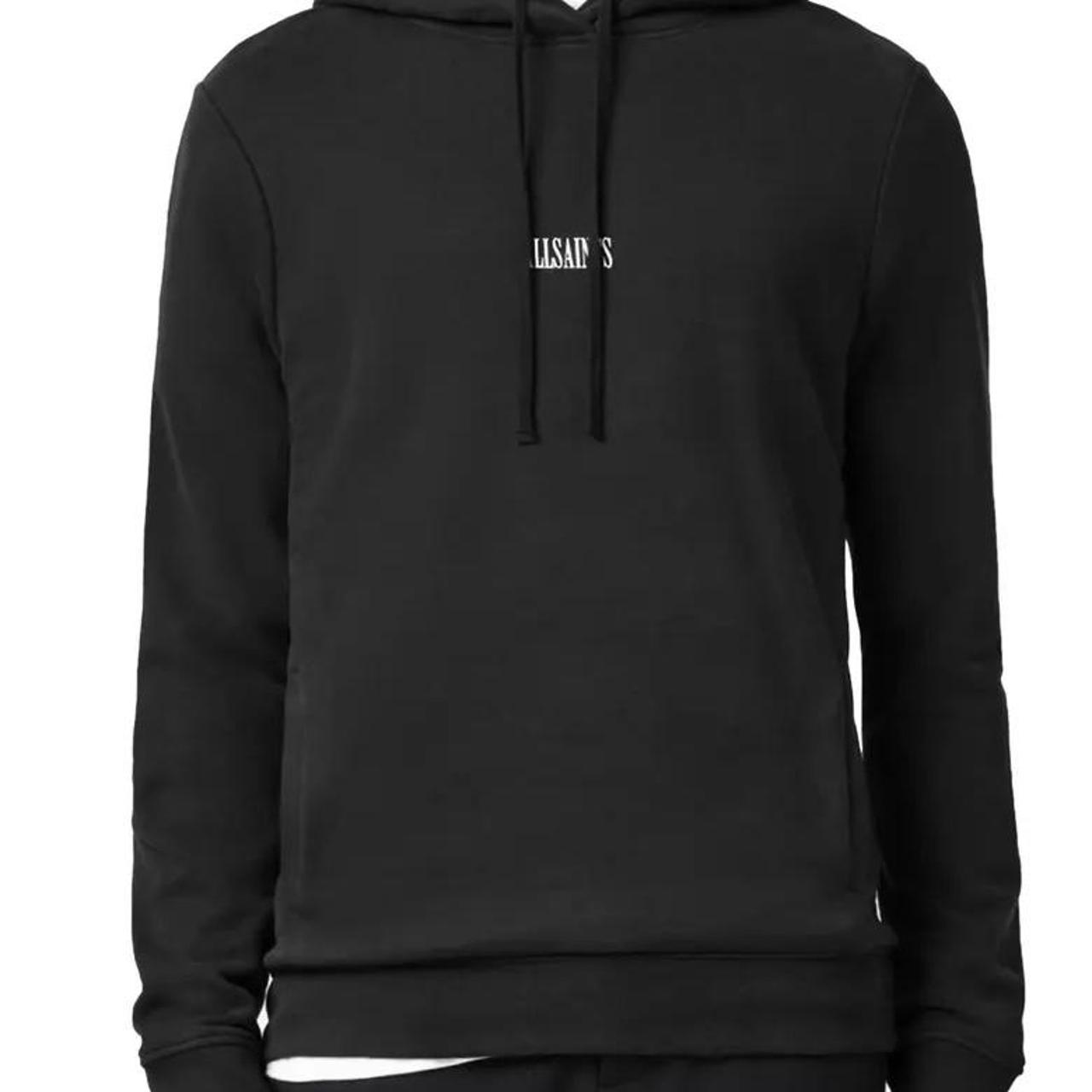 All saints state pullover hoodie black