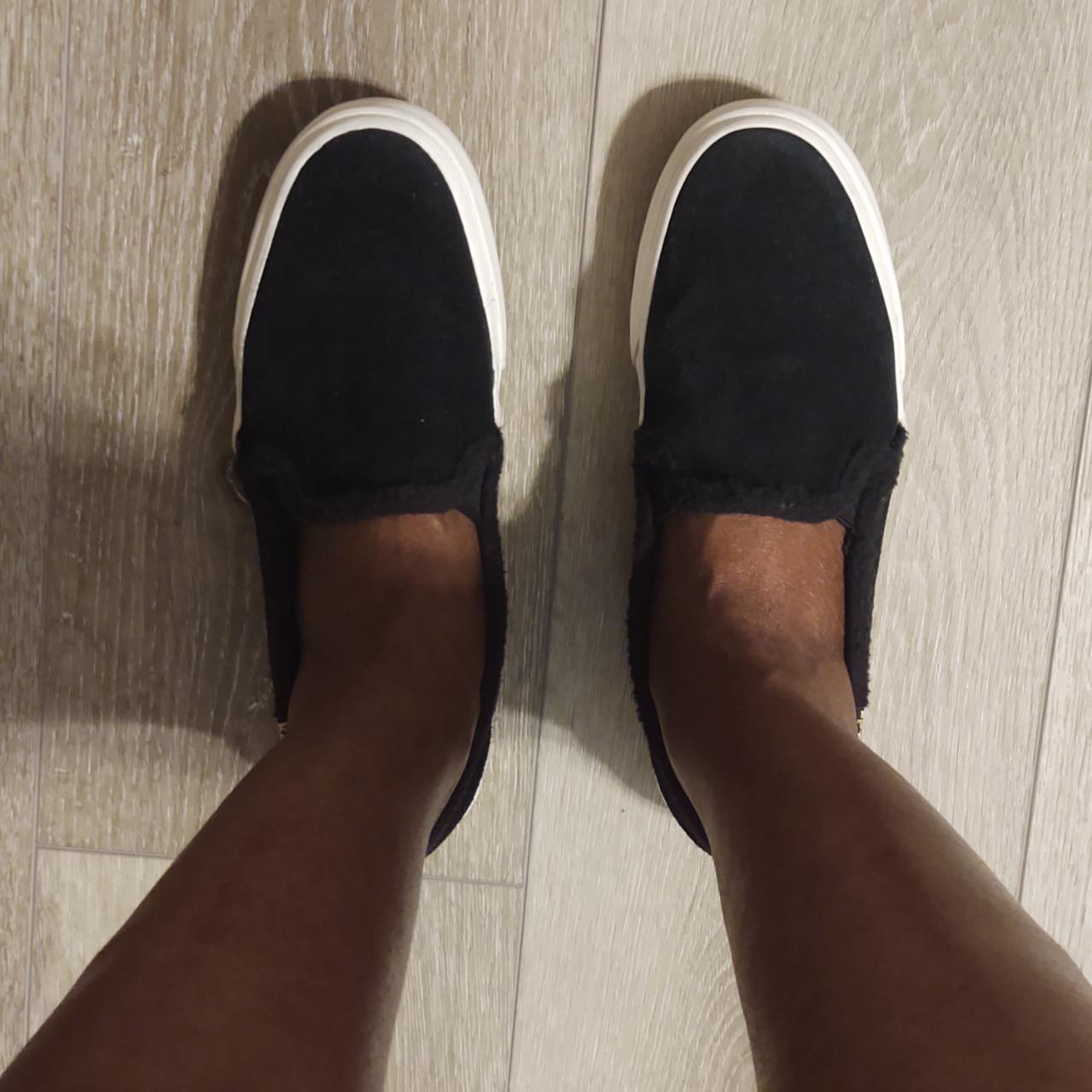 Black, suede boat shoes - Depop