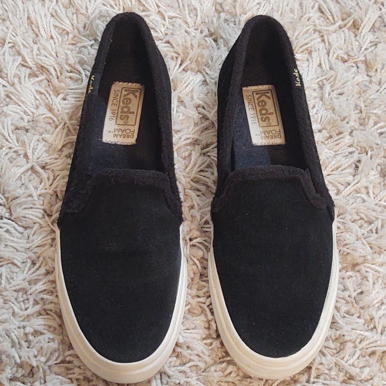 Black, suede boat shoes - Depop