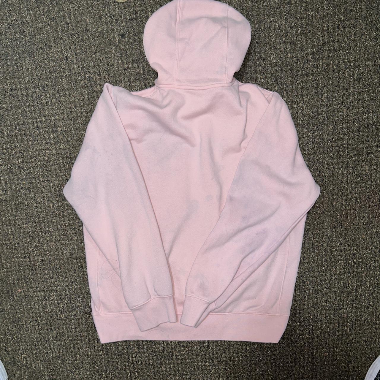 Medium pink Nike hoodie has some stains from the... - Depop