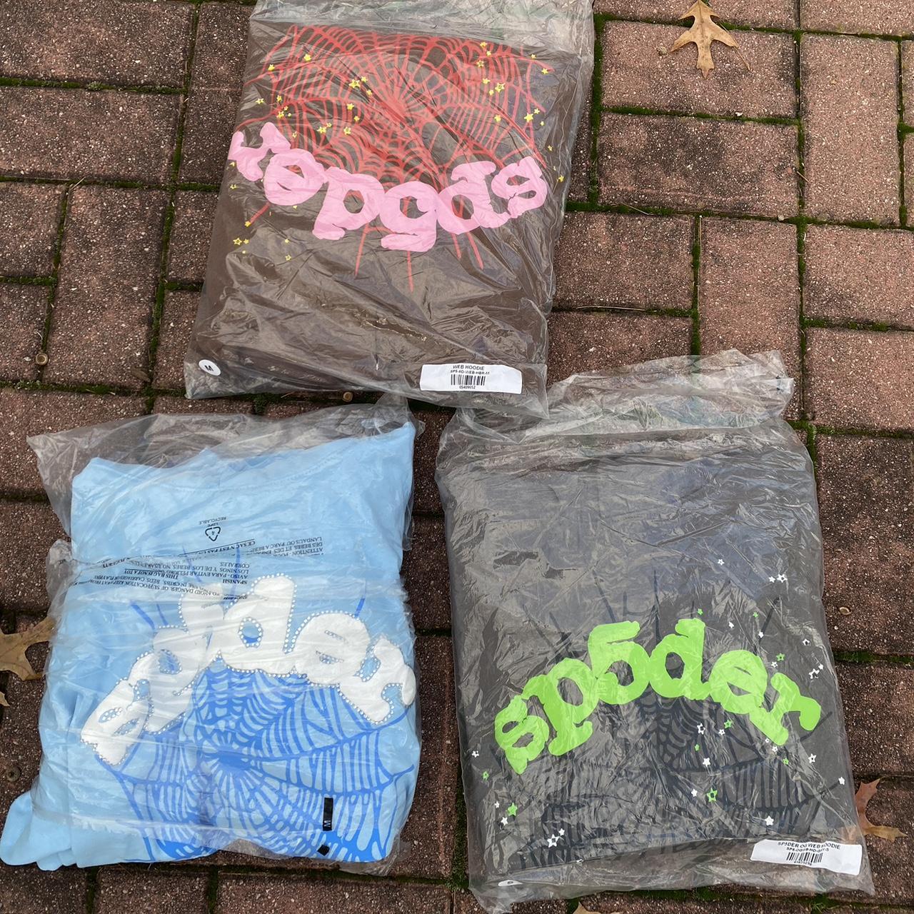 OG grey Sp5der hoodie DM FOR FREE SHIPPING AND... - Depop