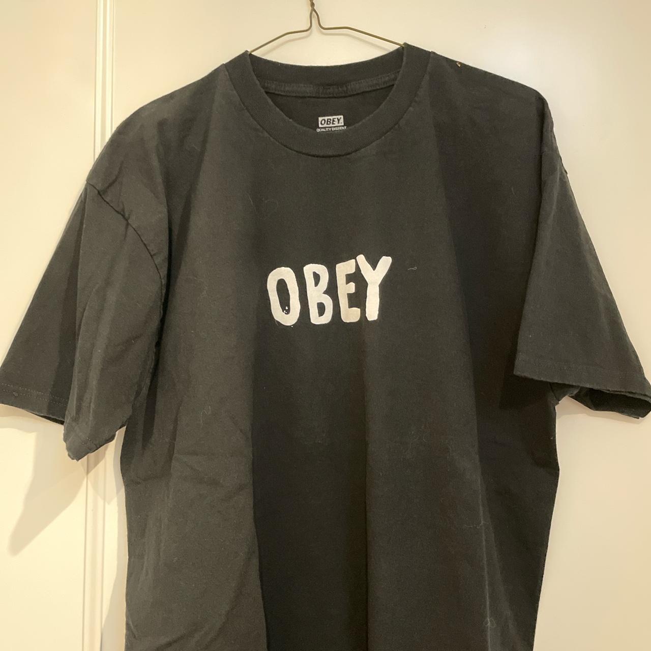 obey logo tshirt large #mens #tshirt #obey... - Depop