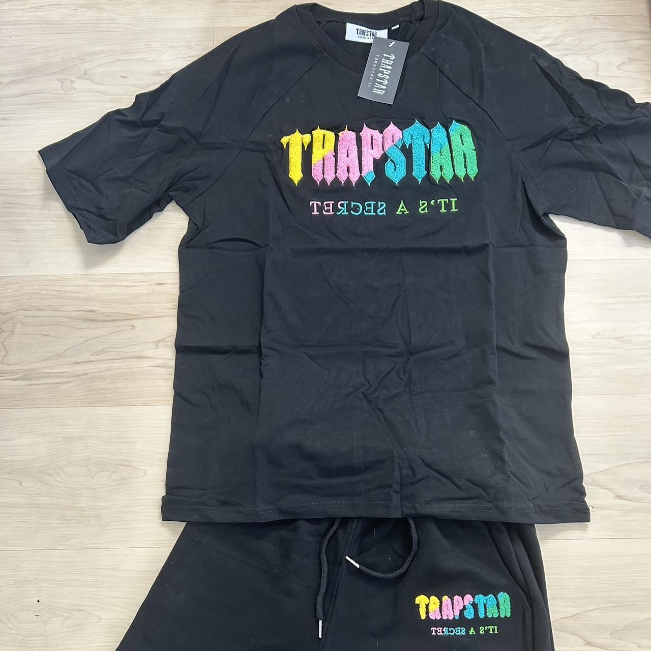 Trapstar tracksuit (Shorts/Tshirt) (Multicolor) Size... - Depop