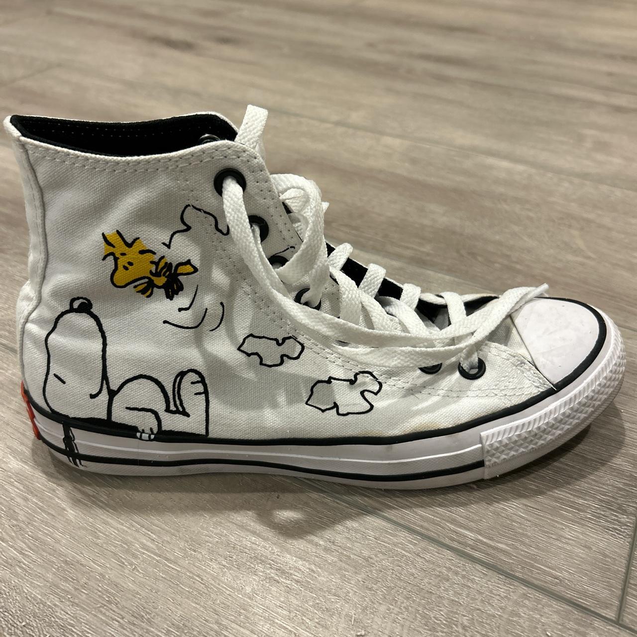 Peanuts converse with Snoopy and Woodstock Depop