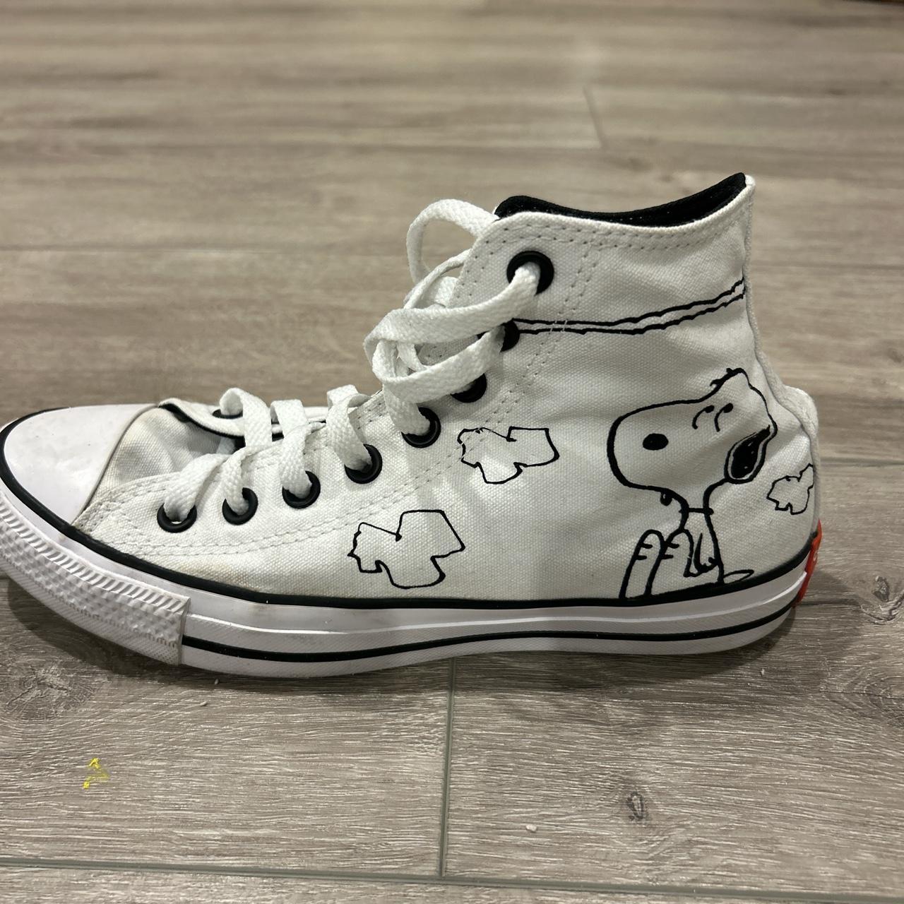 Peanuts converse with Snoopy and Woodstock Depop