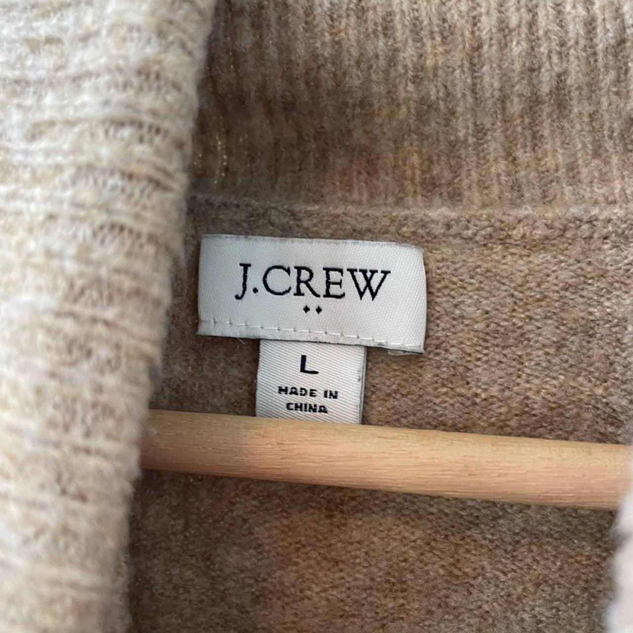 J.Crew nude tan turtleneck with buttons in the side... - Depop