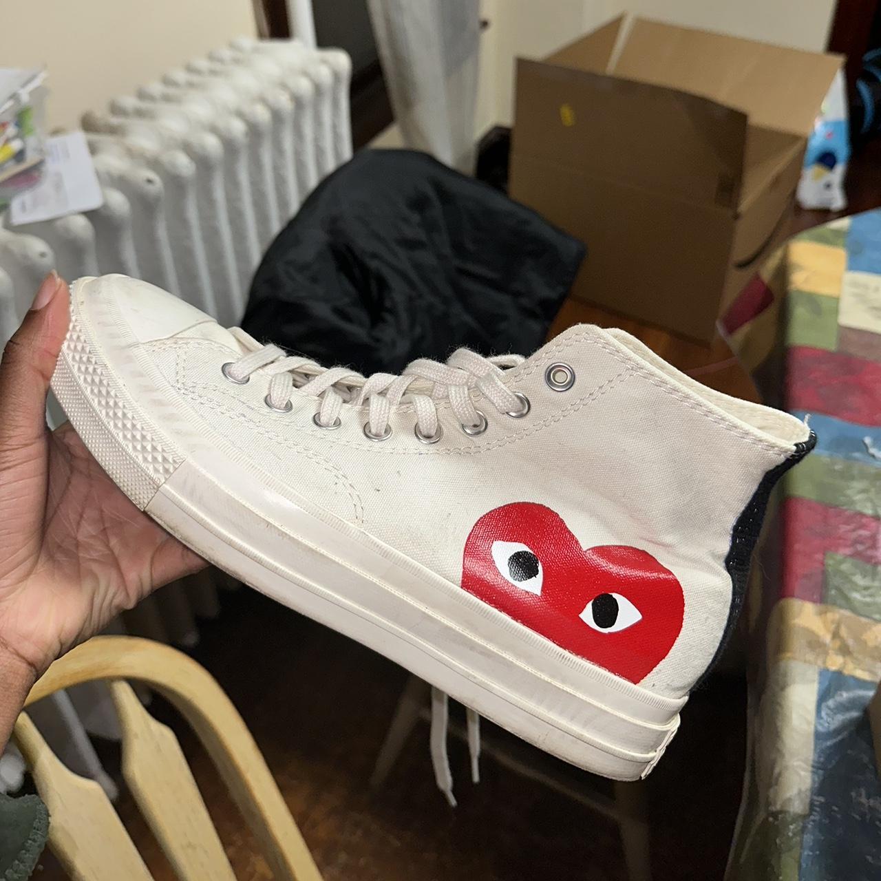 Converse x Comme des Garçons PLAY Chuck 70s size 8.5... - Depop