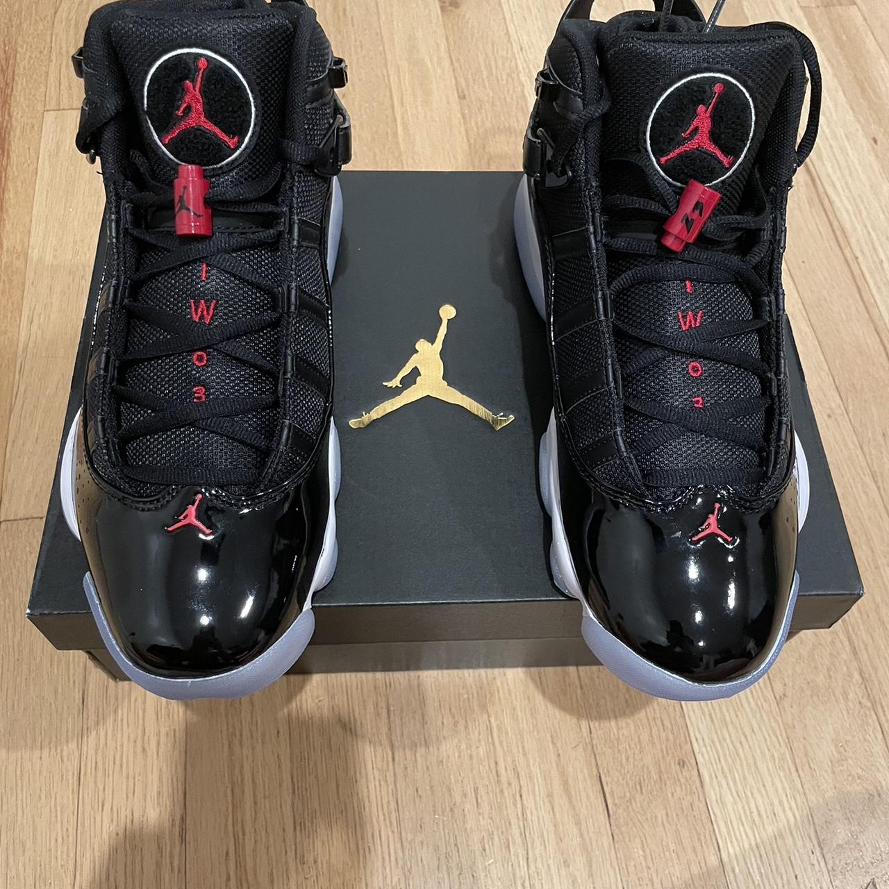 jordan 6 rings black varsity red