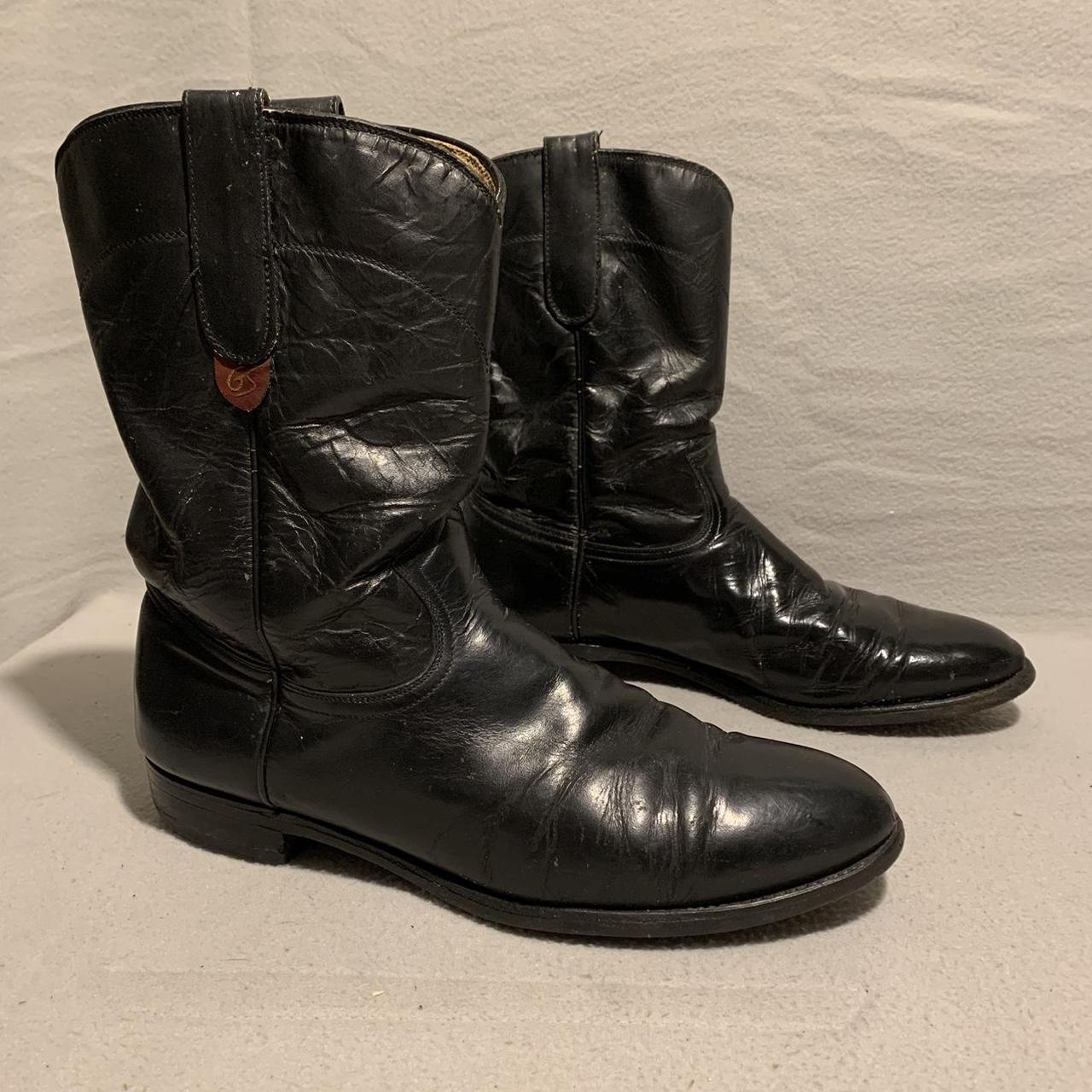 George Strait Black Roper Western Cowboy Boots Men’s... - Depop