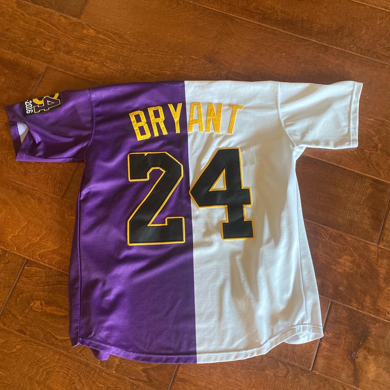 Vintage Kobe Bryant White Baseball Jersey Available - Depop