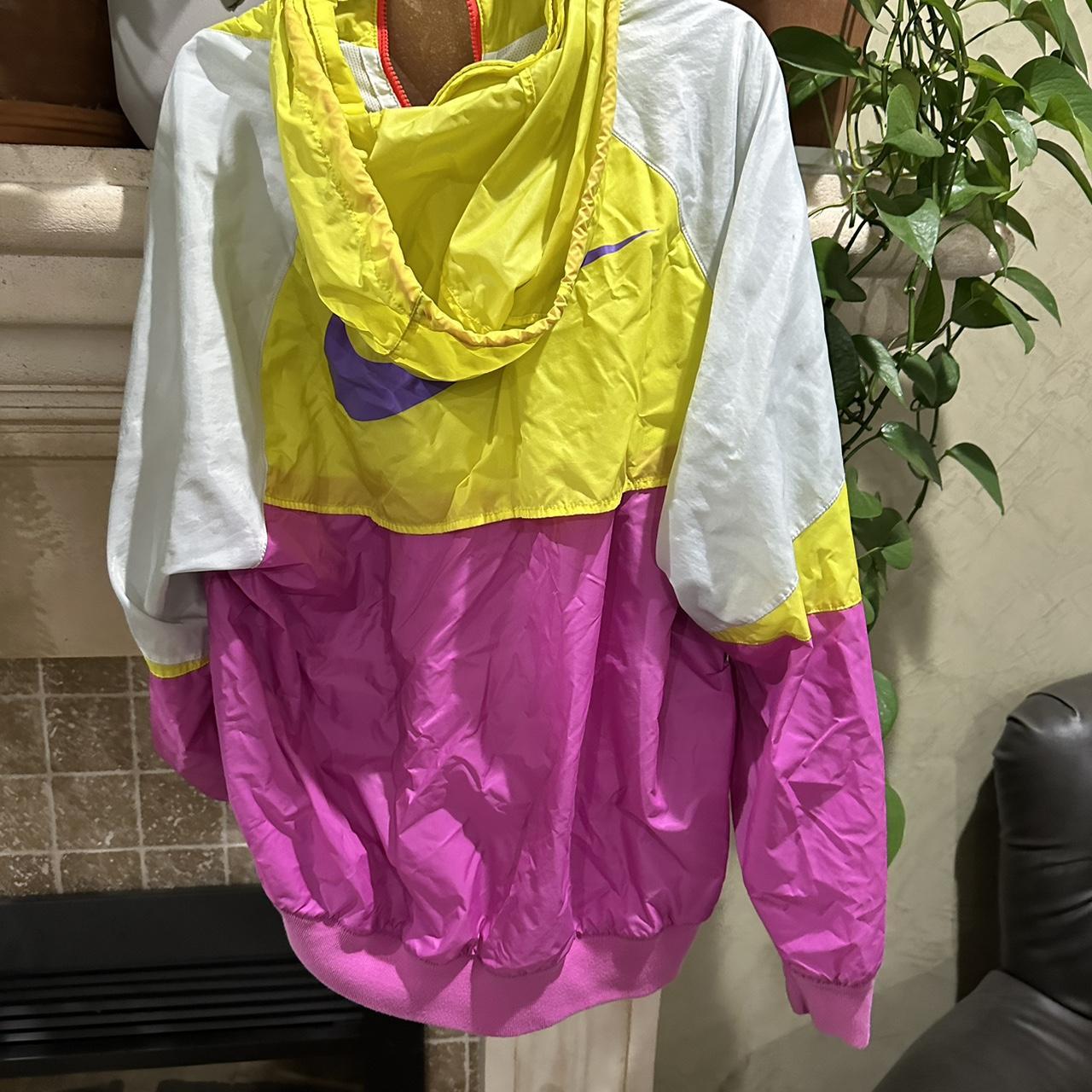 Nike yellow pink on sale jacket