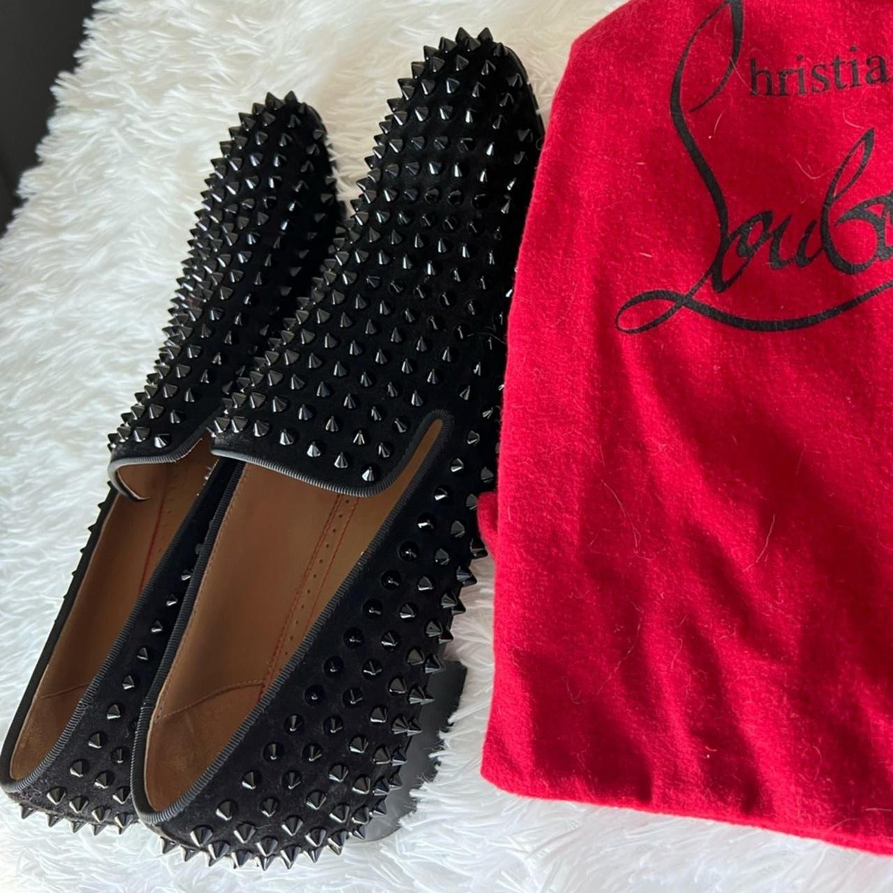 Christian louboutin dandelion spikes flat best sale