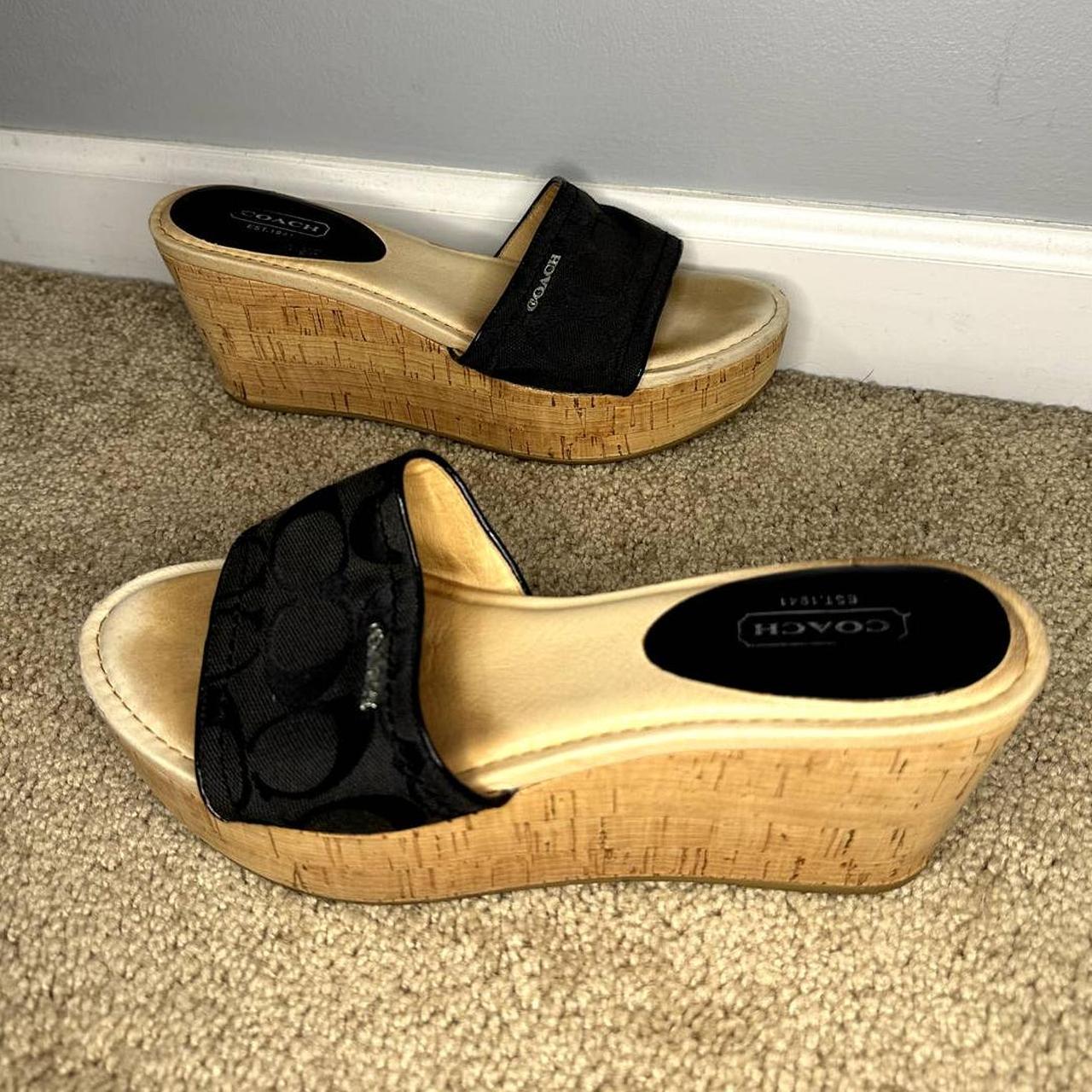 Coach cork hot sale wedge sandals