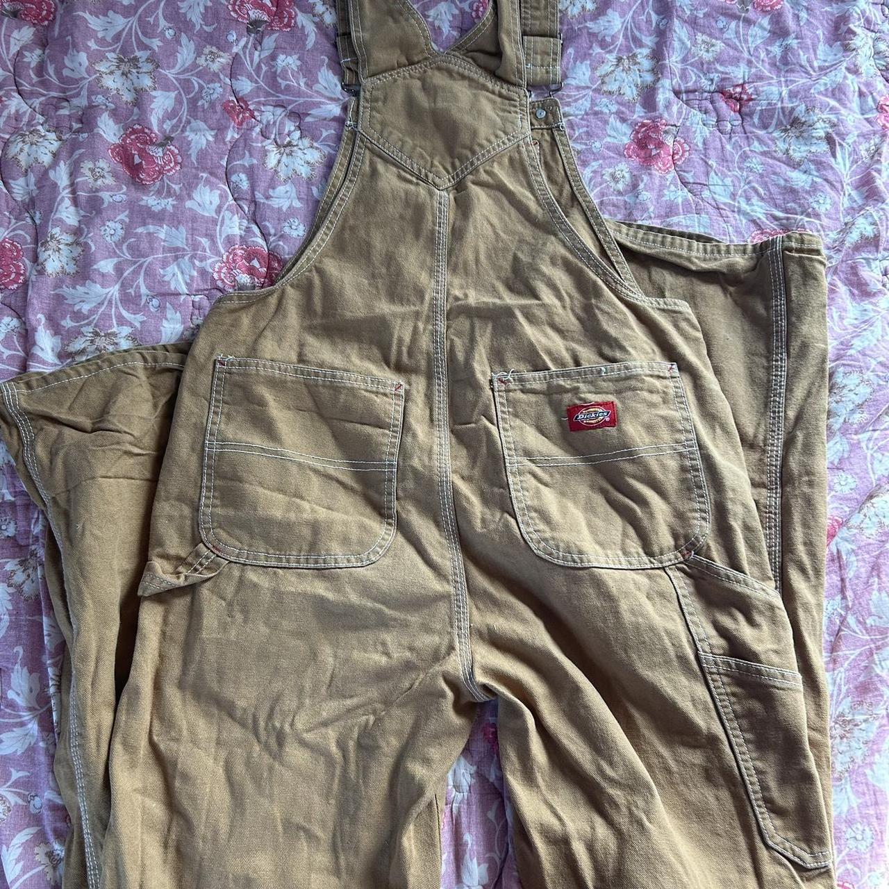 Dickies Women's Tan and Brown Dungarees-overalls (3)