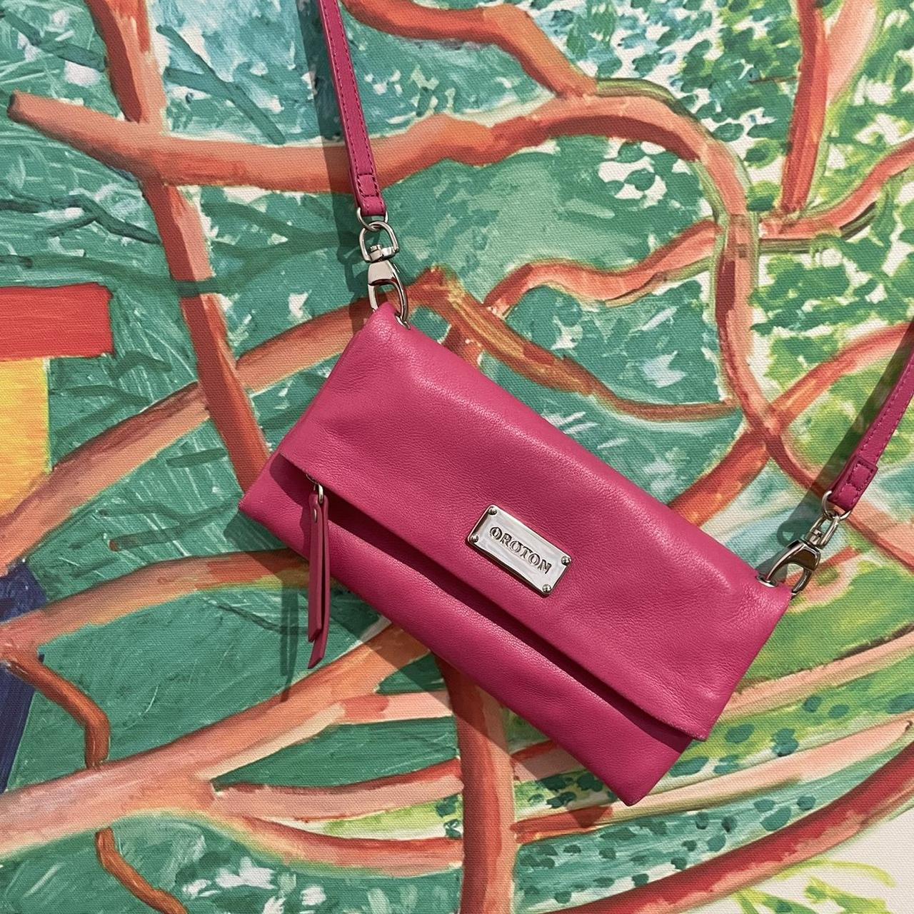 Leather Oroton Wristlet Leather Purse Oroton Pink Bag Oroton