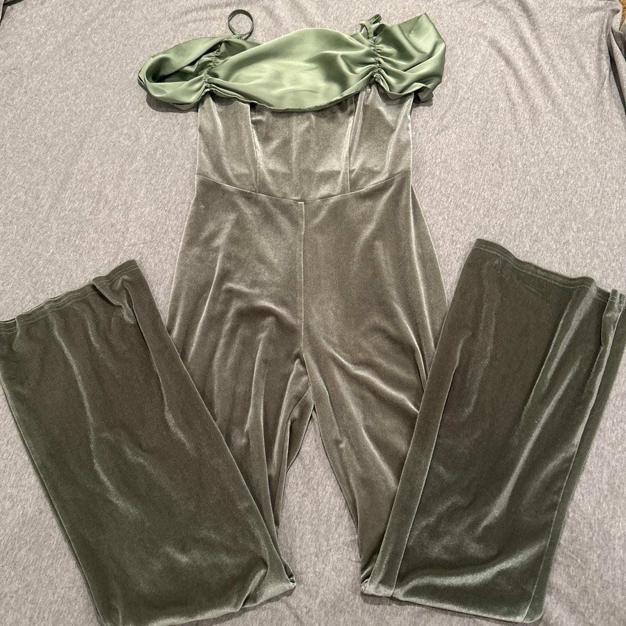 velvet jumpsuit from cider. worn once. jumpsuit... Depop