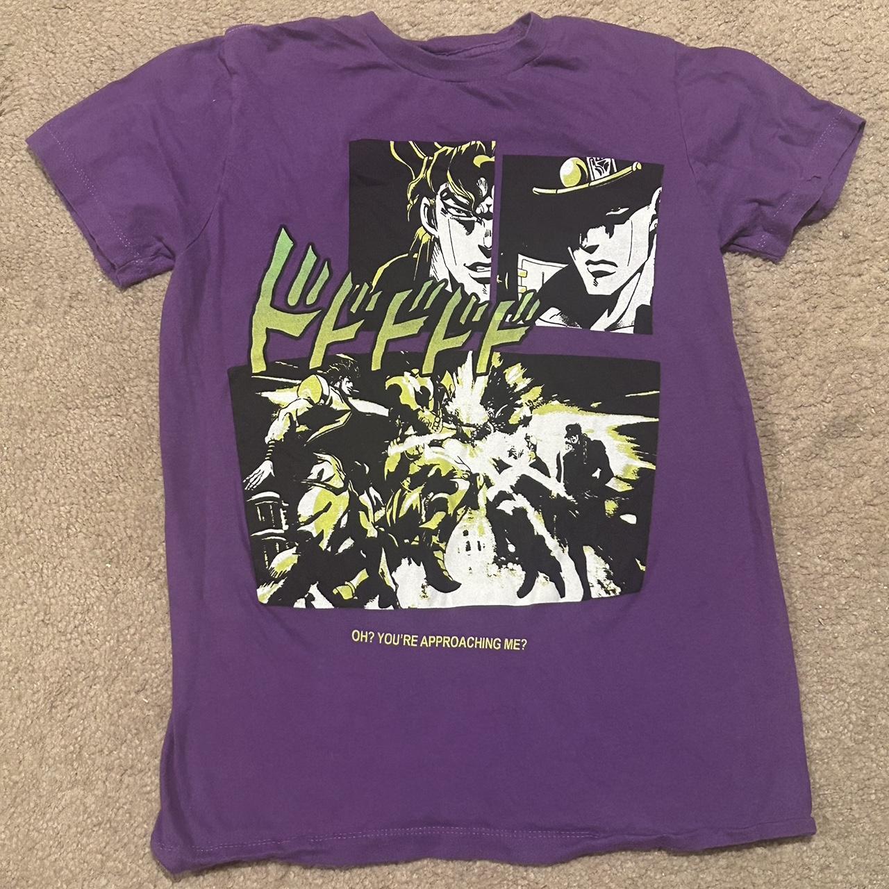 Purple jjba jojo bizarre adventure anime shirt, dio... - Depop