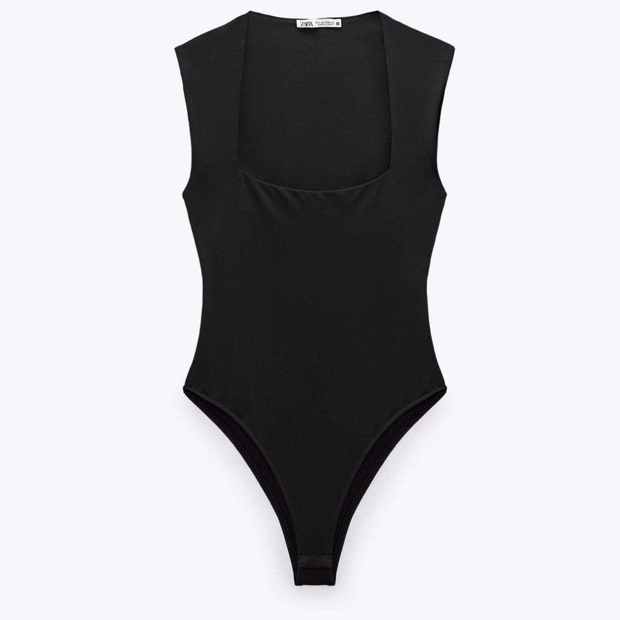 Zara Slinky Bodysuit with Square Neckline 🖤 - worn... - Depop